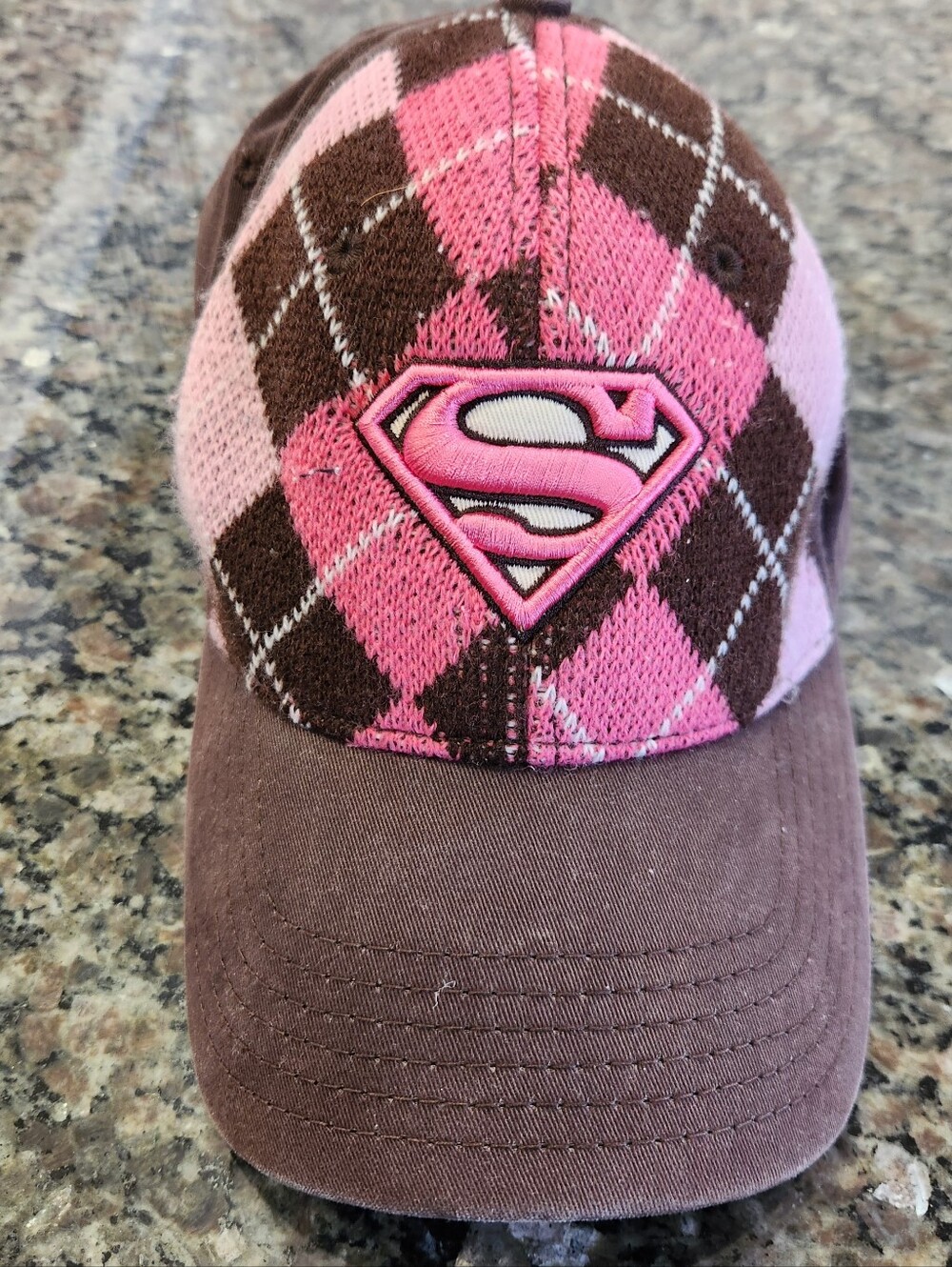 Pink Argyle SuperGirl Hat